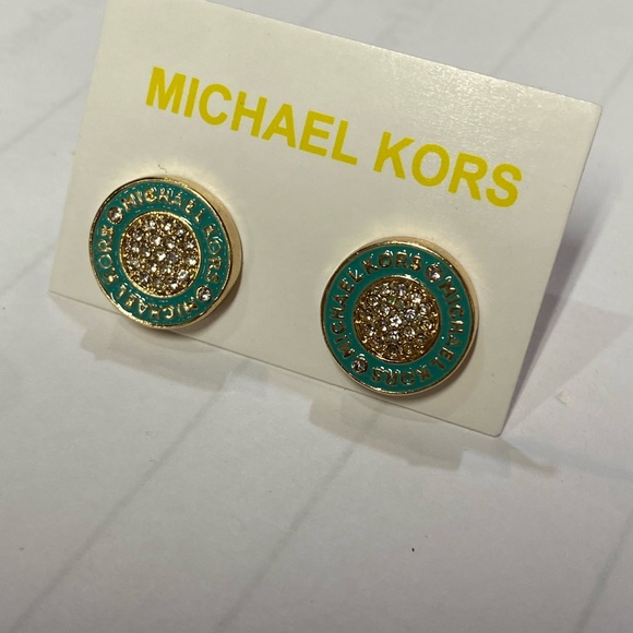 New Michael Kors blue stud earrings - Picture 3 of 5